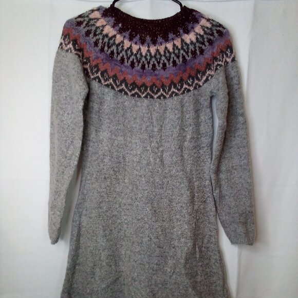 Maurices Sweater Dress Women XS Long Sleeve Soft Stretch Gray Pink - Picture 1 of 15